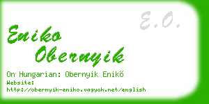 eniko obernyik business card